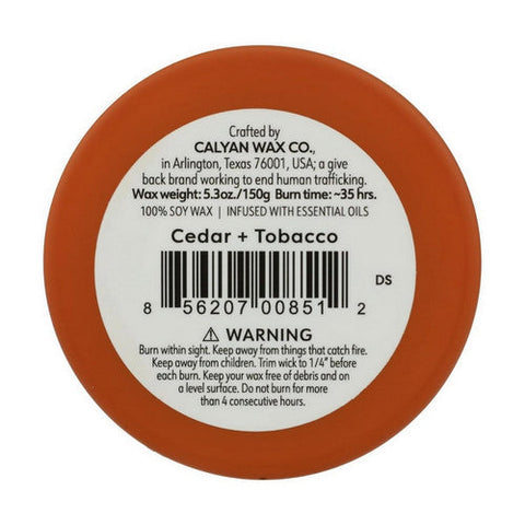 Calyan Wax Co, Cedar Plus Tobacco Soy Candle, 5.3 Oz (Case Of 6) Calyan Wax Co