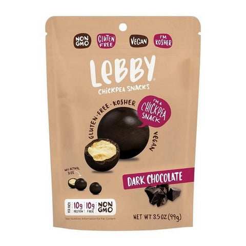 Lebby Snacks, Chickpea Dark Chocolate, 3.5 Oz (Case Of 6)
