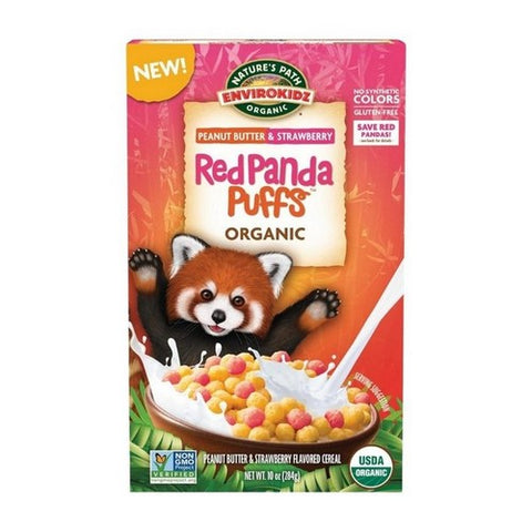 Nature's Path, Red Panda Puffs Peanut Butter And Strawberry, 10 Oz (Case Of 12)