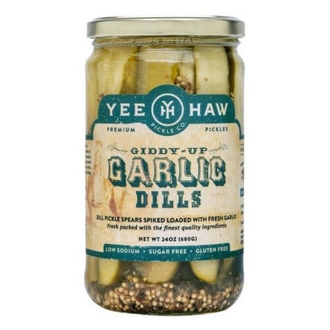 Yee Haw Pickle Company, Giddy Up Garlic Dills, 24 Oz (Case Of 6) Yee Haw Pickle Company