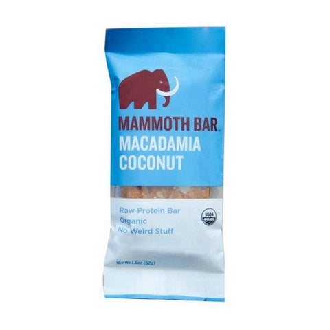 Mammoth Bar, Macadamia Coconut Bar, 1.8 Oz (Case Of 10) Mammoth Bar