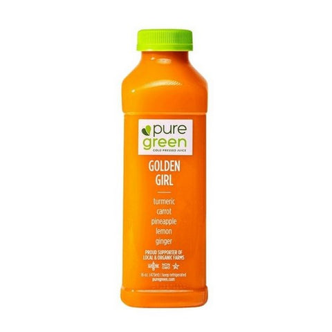 Pure Green, Golden Girl Cold Pressed Juice, 16 Oz (Case Of 6)
