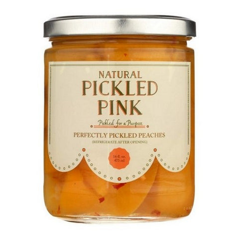 Pickled Pink, Perfectly Pickled Peaches, 16 Oz (Case Of 6)