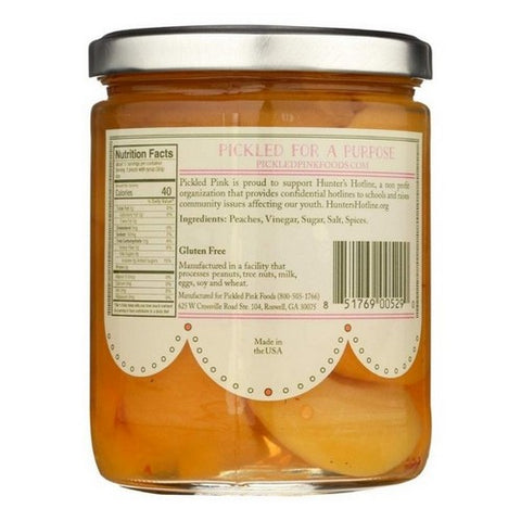 Pickled Pink, Perfectly Pickled Peaches, 16 Oz (Case Of 6)