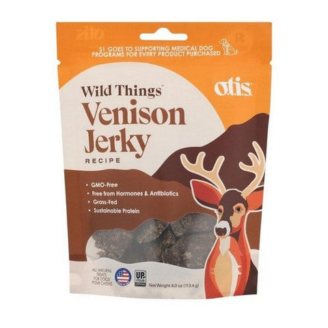 O.T.I.S, Wild Things Venison Jerky Dog Treats, 4 Oz (Case Of 6) O.T.I.S
