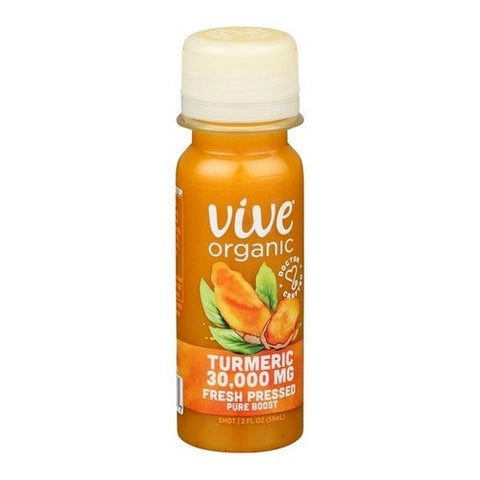 Vive Organic, Pure Boost Shot Turmeric, 2 Oz (Case Of 12) Vive Organic