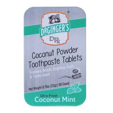 Dr.Ginger's, Coconut Mint Toothpaste Tablets, 0.75 Oz (Case Of 6)