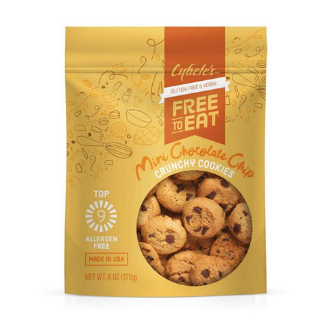Cybeles, Mini Chocolate Chip Crunchy Cookies, 6 Oz (Case Of 6)