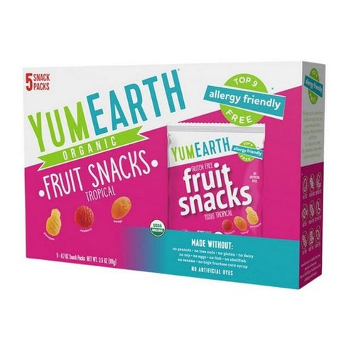 YumEarth, Organic Tropical Fruit Snack, 3.5 Oz (Case Of 6) YumEarth
