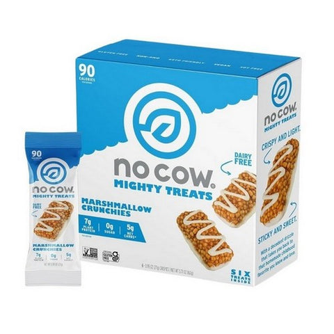 No Cow Bar, Marshmallow Crunchies Treat, 5.71 Oz (Case Of 6)