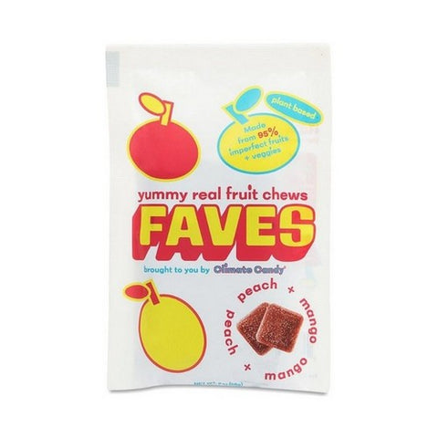 Faves, Fruit Chews Peach And Mango, 2 Oz (Case Of 6)