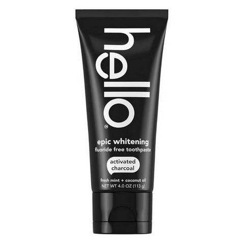 Hello Products, Llc, Toothpaste Activated Charcoal Whitening Fluoride Free, 4 Oz (Case Of 6)