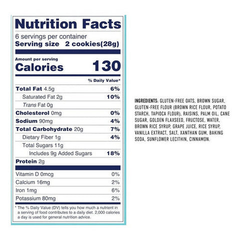 Cybeles, Oatmeal Raisin Cookies, 6 Oz (Case Of 6) Cybeles