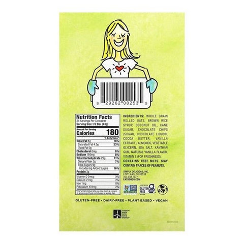 Bobo's Oat Bars, Dark Chocolate Almond And Sea Salt Oat Bar, 3 Oz (Case Of 12)