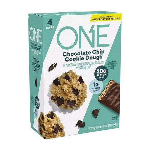 Onebar, Flavored Protein Bar Chocolate Chip Cookie Dough, 4 Count (Case Of 6)