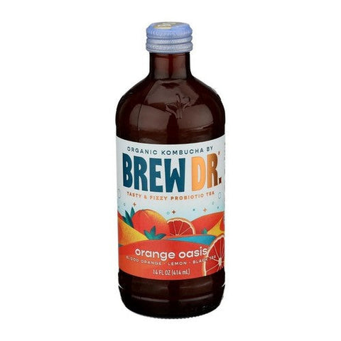 Brew Dr Kombucha, Organic Citrus Earl Grey, 14 Oz (Case Of 12) Brew Dr Kombucha