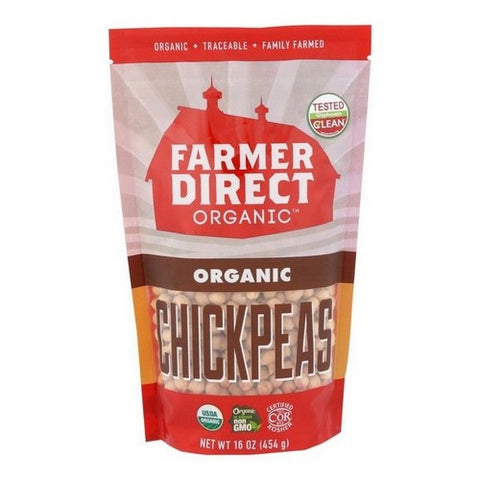 Farmer Direct Foods, Organic Chickpeas, 16 Oz (Case Of 6)