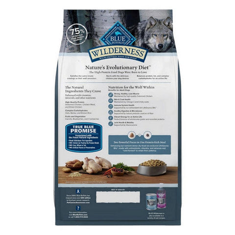 Blue Buffalo, Wilderness High Protein Natural Adult Dry Dog Food plus Wholesome Grains with Chicken, 13 Lbs Blue Buffalo