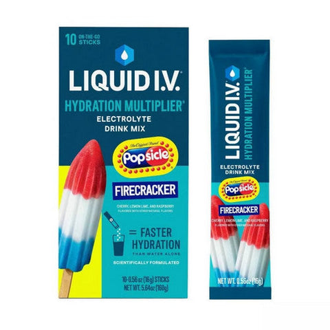 Liquid I.V, Popsicle Firecracker Hydration Multiplier, 10 Count Liquid I.V