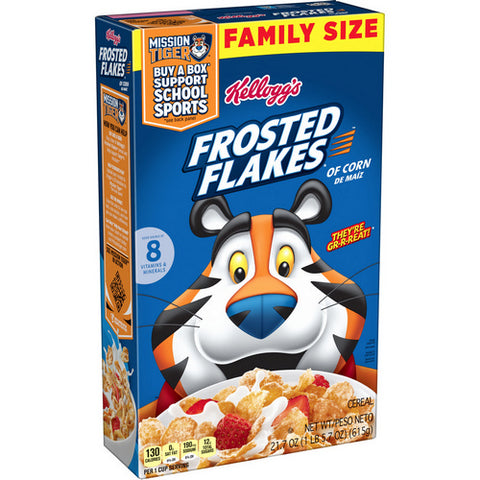 Kellogg's, Frosted Flakes Breakfast Cereal, 21.7 Oz (Case Of 12)