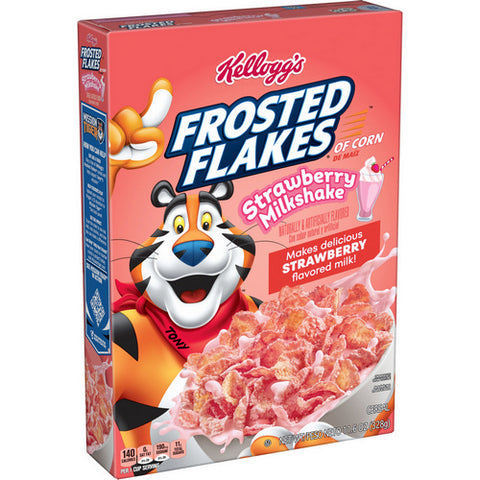 Kellogg's, Frosted Flakes Strawberry Milkshake Breakfast Cereal, 11.6 Oz (Case Of 12)