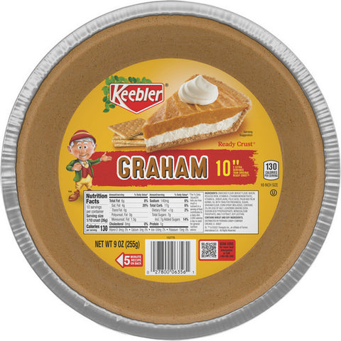 Keebler, Ready Pie Crust Graham Cracker, 9 Oz (Case Of 12)