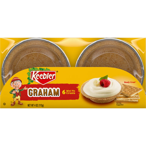 Keebler, Ready Mini Pie Crusts Graham Cracker, 4 Oz (Case Of 12)