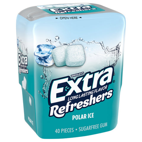 Extra Gum, Refreshers Polar Ice Chewing Gum, 40 Count (Case Of 6)