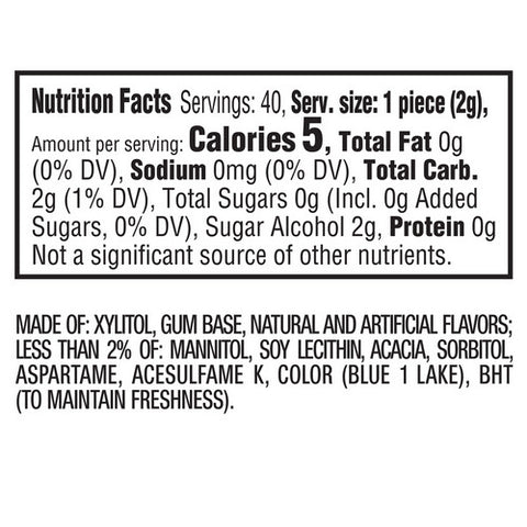 Extra Gum, Refreshers Polar Ice Chewing Gum, 40 Count (Case Of 6)