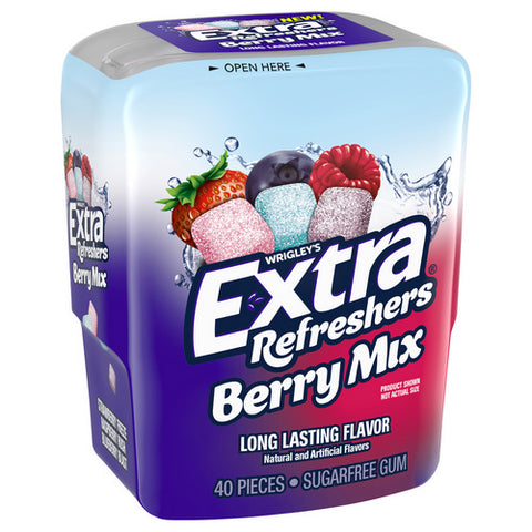 Extra Gum, Refreshers Berry Mix Gum, 40 Count (Case Of 6)