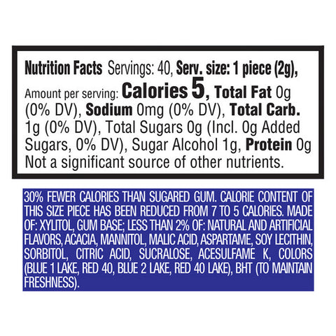 Extra Gum, Refreshers Berry Mix Gum, 40 Count (Case Of 6)