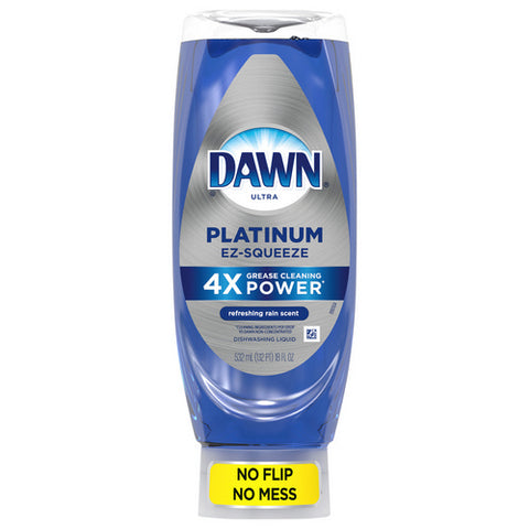 Dawn, Platinum Ez Squeeze Dishwashing Liquid Dish Soap Refreshing Rain Scent, 18 Oz (Case Of 8)