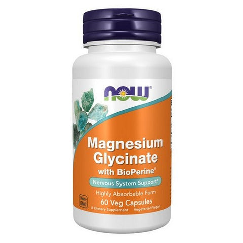 Now Foods, Magnesium Glycinate with BioPerine, 60 Veggie Capsules