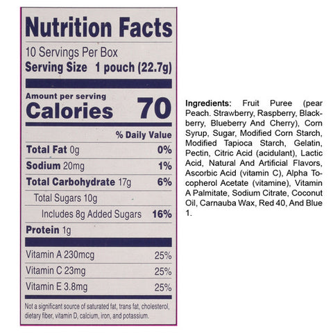 Welch's, Fruit Snacks Berries N Cherries, 8 Oz (Case Of 8)