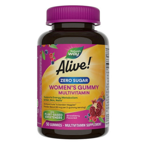 Alive! Zero Sugar Women's Gummy Multivitamin 50 Count (Case Of 3) by Nature's Way