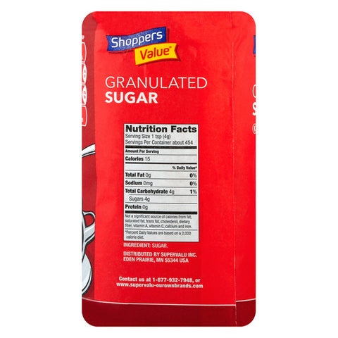 Shoppers Value, Granulated Sugar, 4 Lbs (Case Of 10)