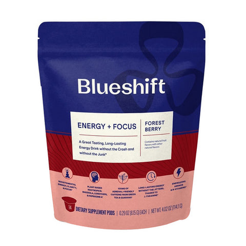 Blueshift Nutrition, Energy Focus Forest Berry, 4.02 Oz X 14 Count