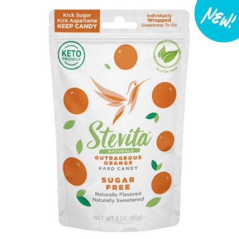 Stevita Hard Candy Sugar Free Orange 3 Oz by Stevita