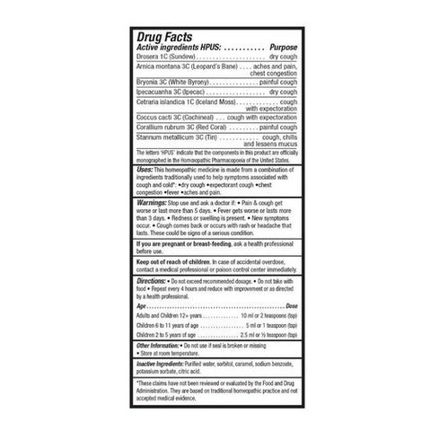 Homeolab, Real Relief Cough And Cold Syrup, 3.4 Oz