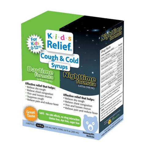 Homeolab, Kids Relief Cough And Cold Day Night Combo, 2 Count Homeolab