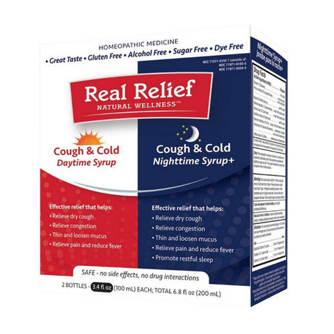 Homeolab, Real Relief Cough And Cold Day Night Combo, 2 Count