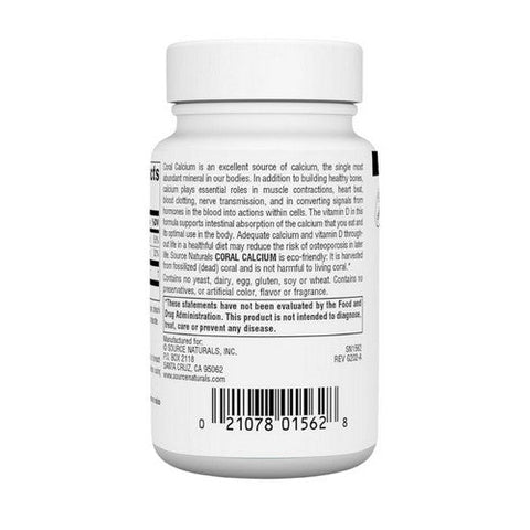 Source Naturals, Coral Calcium, 60 Tabs Source Naturals