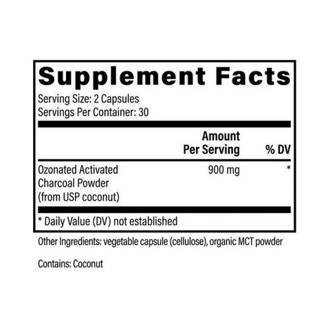 Global Healing Center, Ozonated Activated Charcoal, 60 Capsules Global Healing Center