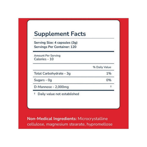 Utiva, D-Mannose, 120 Capsules