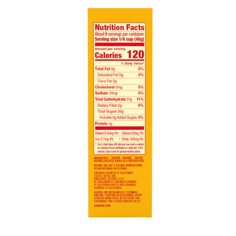 Sun-Maid, California Golden Raisins, 12 Oz (Case Of 24)