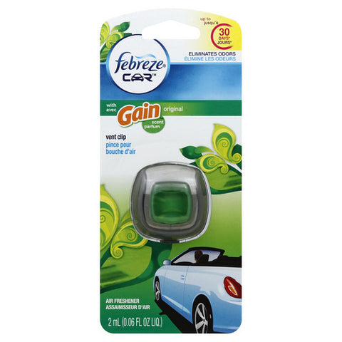 Febreze, Car Air Freshener Vent Clip Gain Scent, 0.06 Oz (Case Of 8)