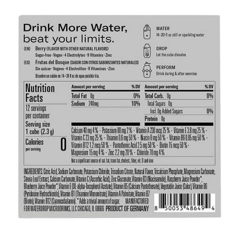 Waterdrop, Microlyte Mixed Berry Water Flavor Drops, 12 Servings