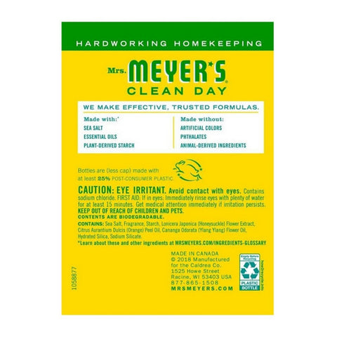 Mrs. Meyers Clean Day, Honeysuckle Scent Booster, 18 Oz