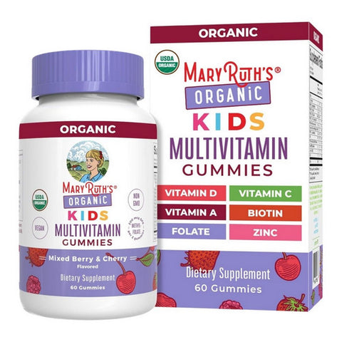 MaryRuth's, Berry Cherry Organic Kids Multivitamin Gummies, 60 Count MaryRuth's