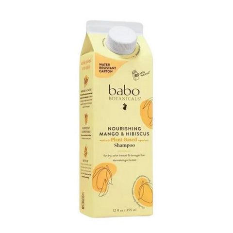 Babo Botanicals, Mango & Hibiscus Nourishing Shampoo, 12 Oz
